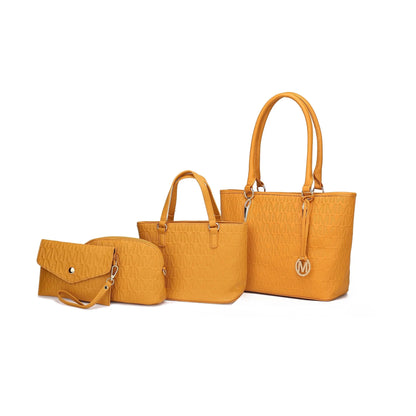 Edelyn Women'S Tote Bag, Small Tote Handbag, Pouch Purse & Wristlet Wallet, Signature Handbag 4 Pcs Set by Mia K