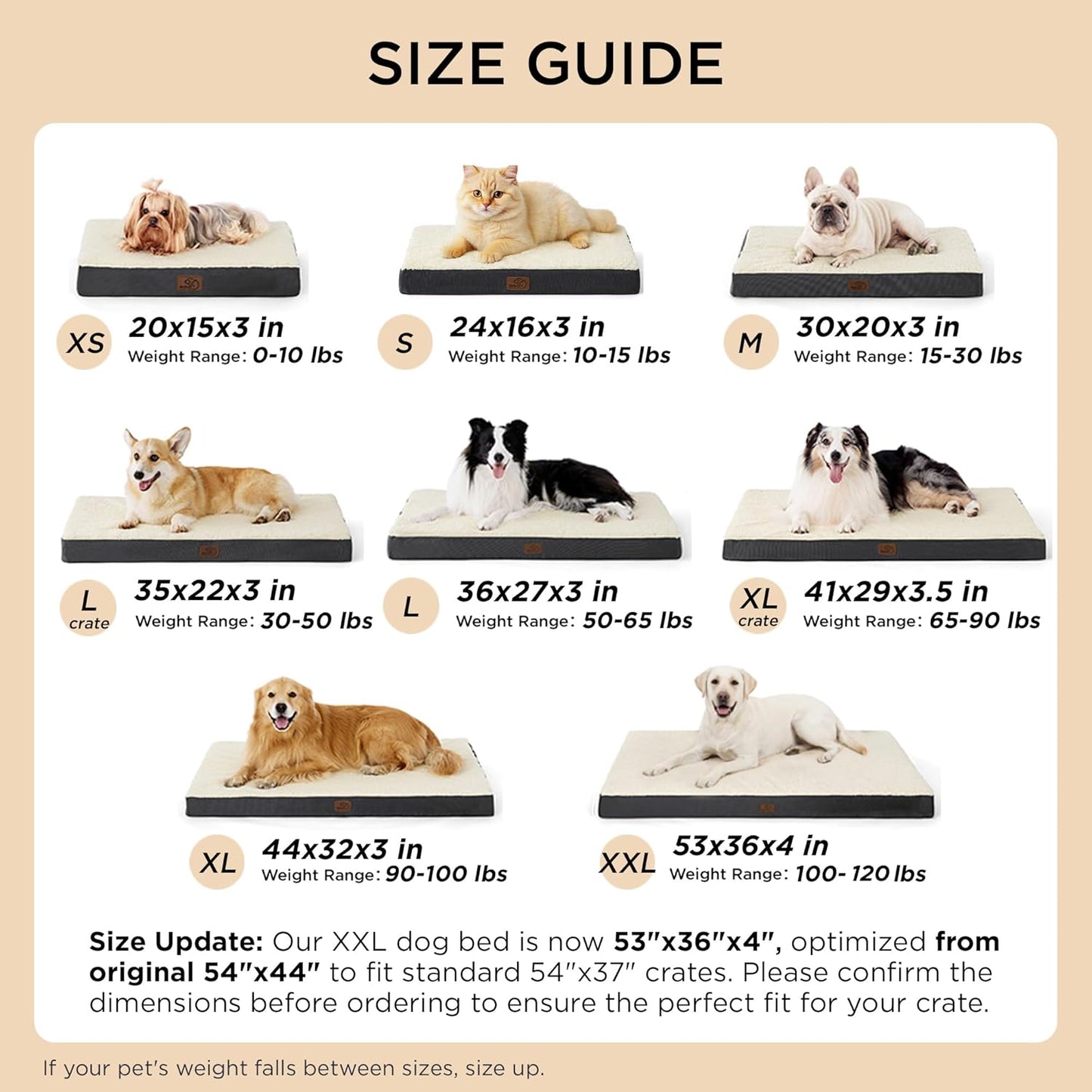 Bedsure Large Dog Bed for Large Dogs up to 75Lbs - Big Orthopedic Dog Beds with Removable Washable Cover, Egg Crate Foam Pet Bed Mat, Grey